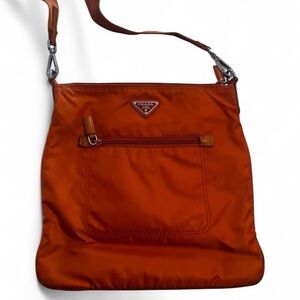 Prada Orange Nylon Crossbody